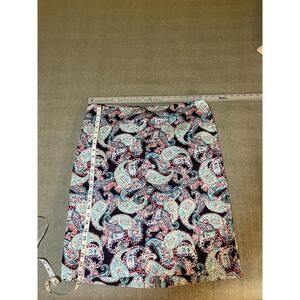 Talbots Lightweight Blue Paisley Skirt - Size 16 - Gorgeous!